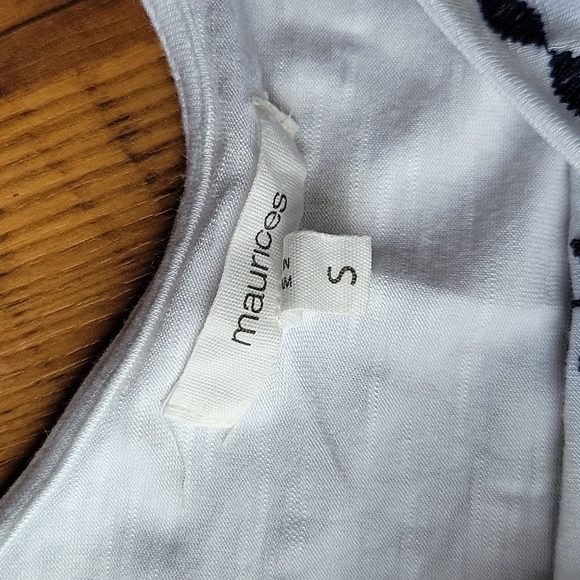 Maurices Small Navy and White Nautical Tank Top - Picture 5 of 7